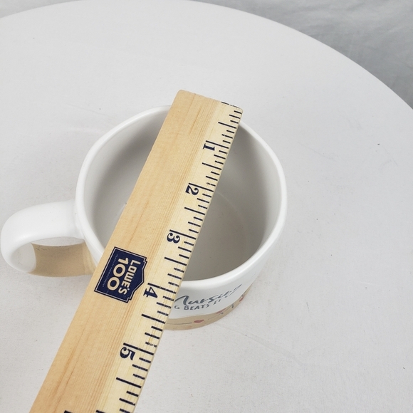 NWT "Nursing, Nothing Beats It" White and Tan Mug - Picture 5 of 6